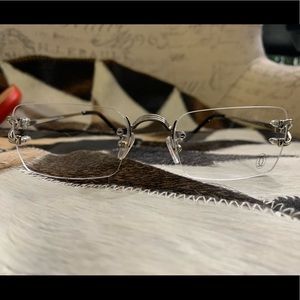 Cartier Rimless Rectangular Frame Glasses in excellent condition